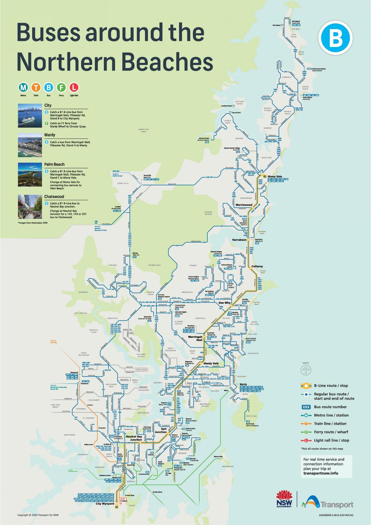 sydney autobusové trasy mapě