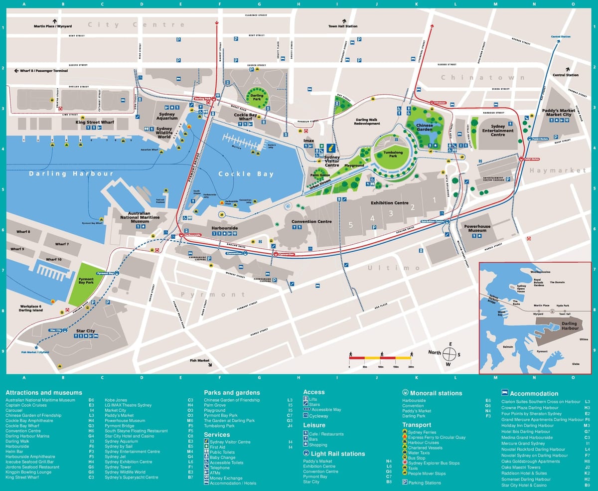 mapa sydney harbour