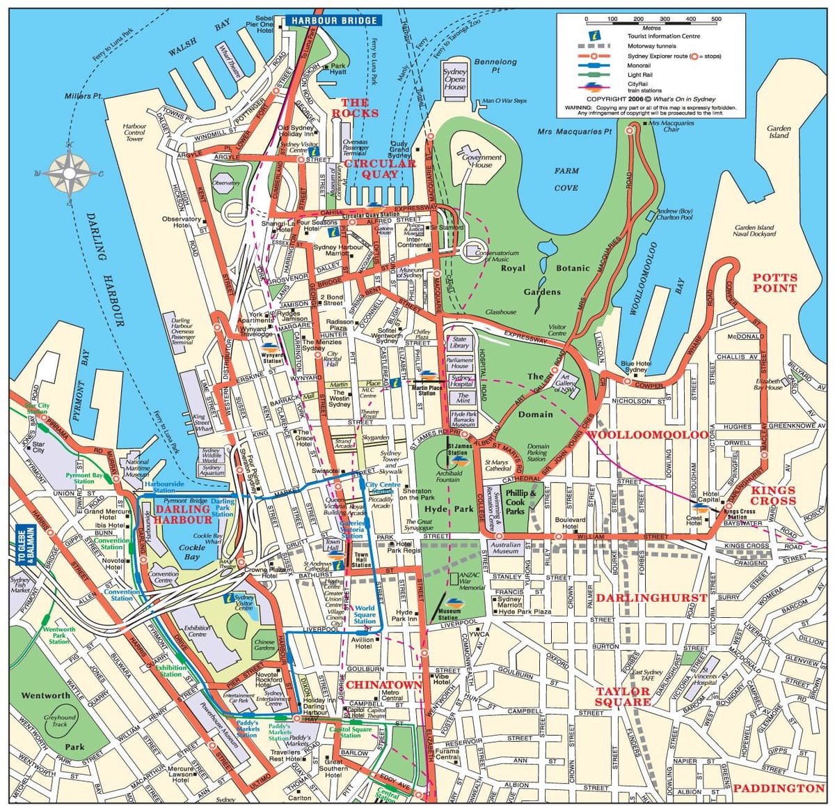 město sydney mapě