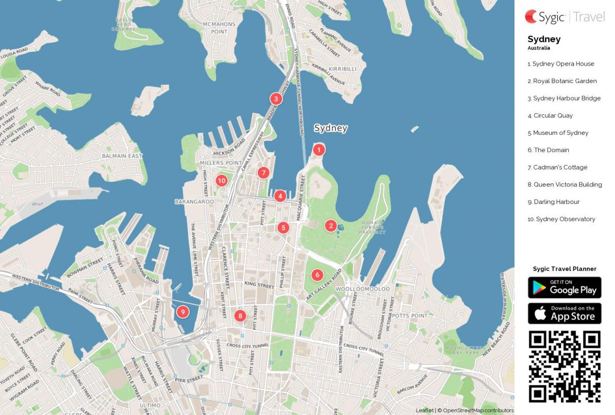sydney pěší turistické mapy