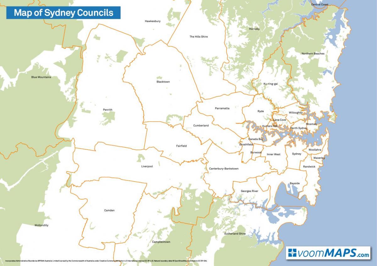 mapa sydney rad