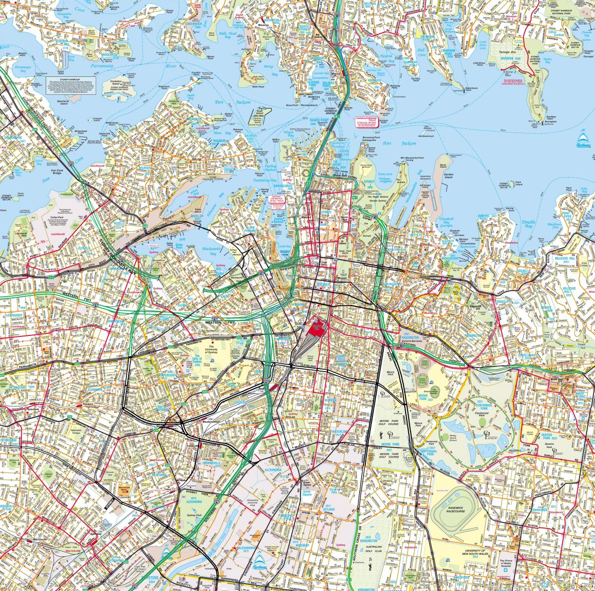 silniční mapa sydney