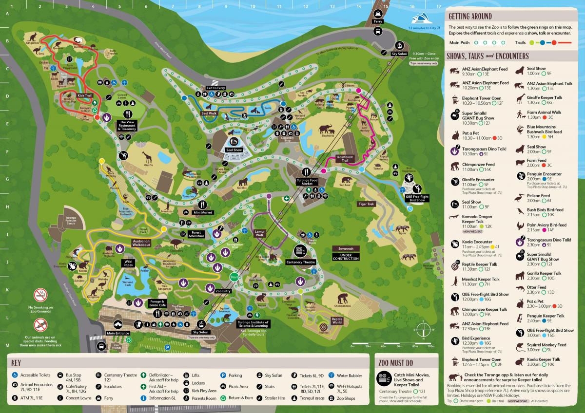sydney zoo mapě