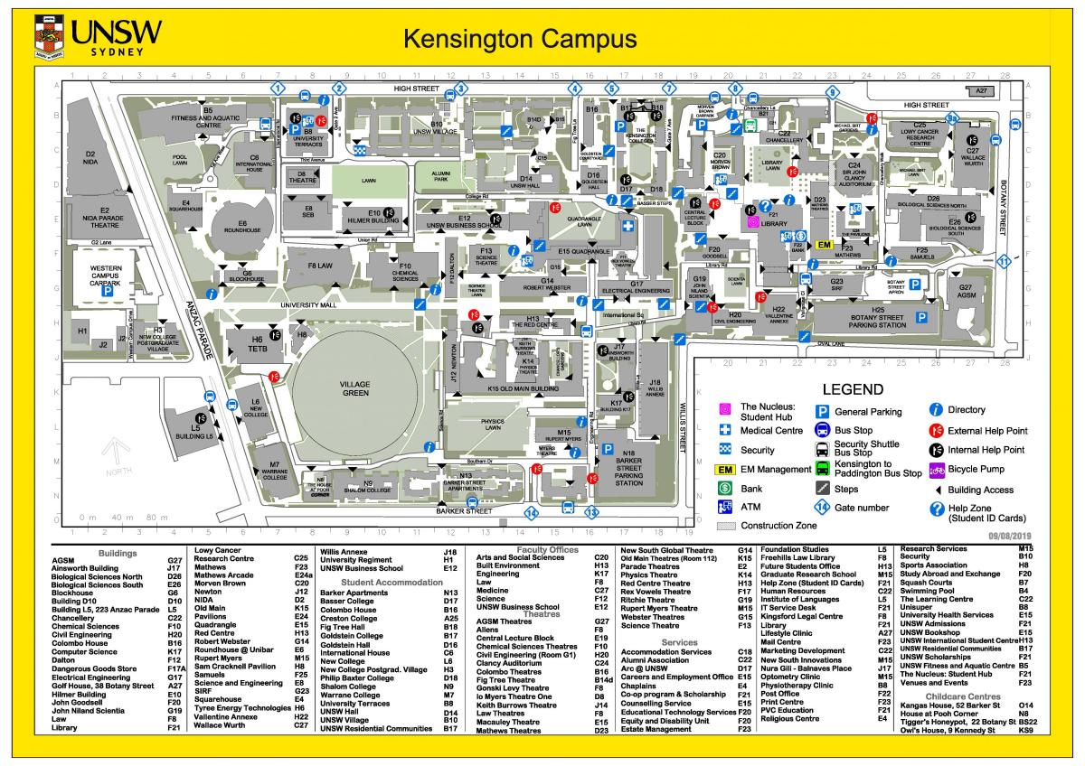 unsw campus mapa