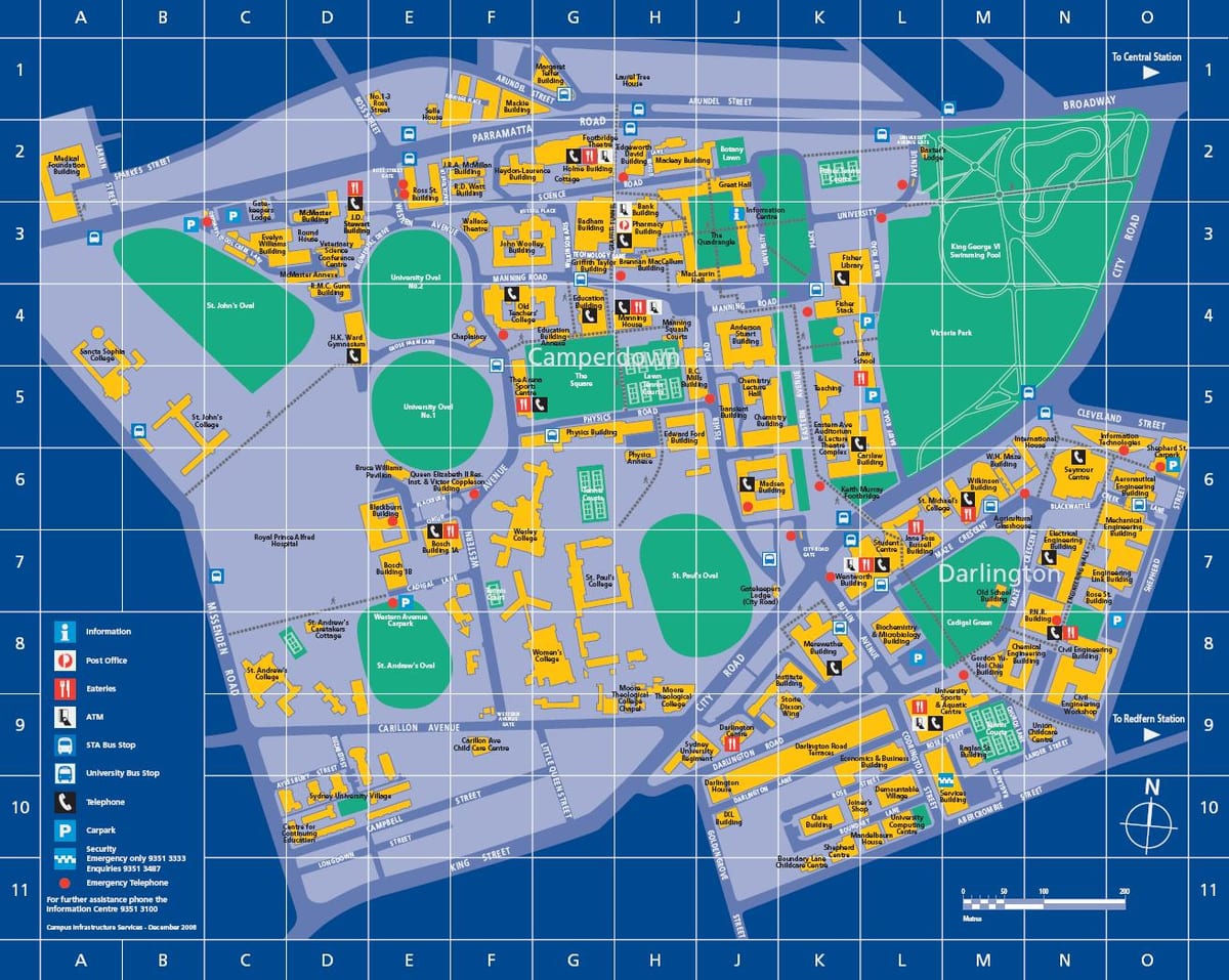 usyd campus mapa