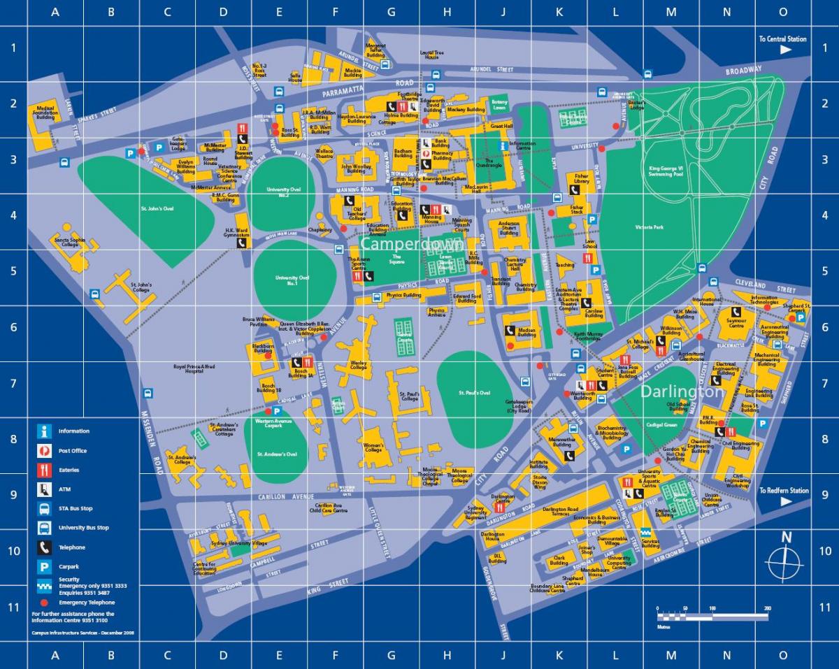 usyd campus mapa