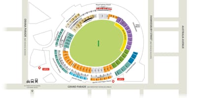 Mapa bez poskvrny stadion sydney