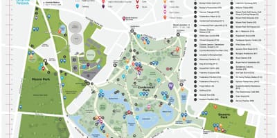Mapa centennial park v sydney