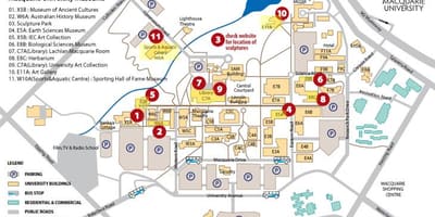 Mapa Macquarie Centrum Sydney