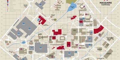 Macquarie university campus mapa