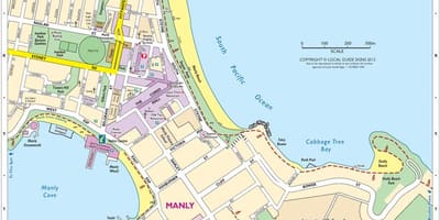 Mapa manly beach