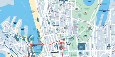 Mapa sydney city