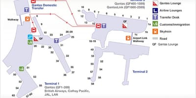 Mapa sydney letiště