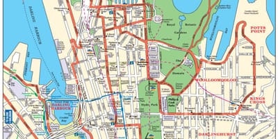 Město sydney mapě