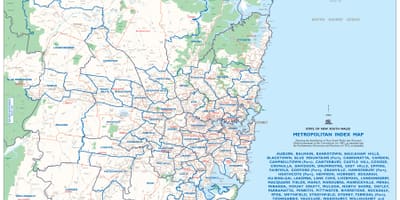 Mapa sydney metropolitní oblasti