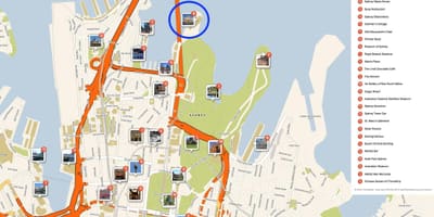 Mapa sydney opera house