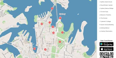 Sydney pěší turistické mapy