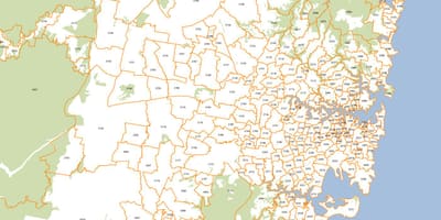 Mapa sydney psč