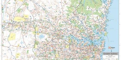 Mapa sydney regionů