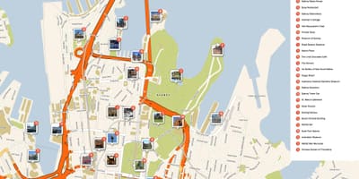 Turistická mapa sydney